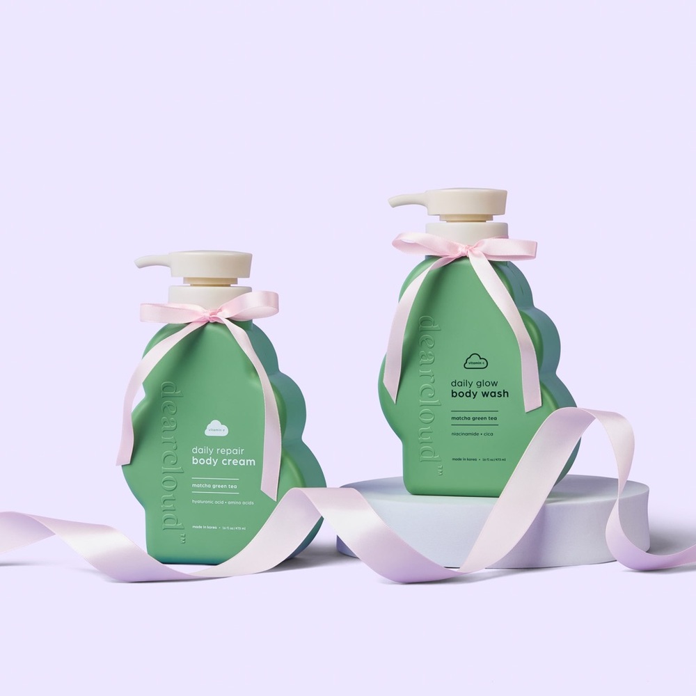 Dearcloud silky glow deluxe body care set matcha scent Korean k beauty new